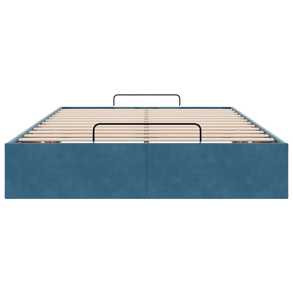 Bedframe zonder matras 120x190 cm fluweel donkerblauw