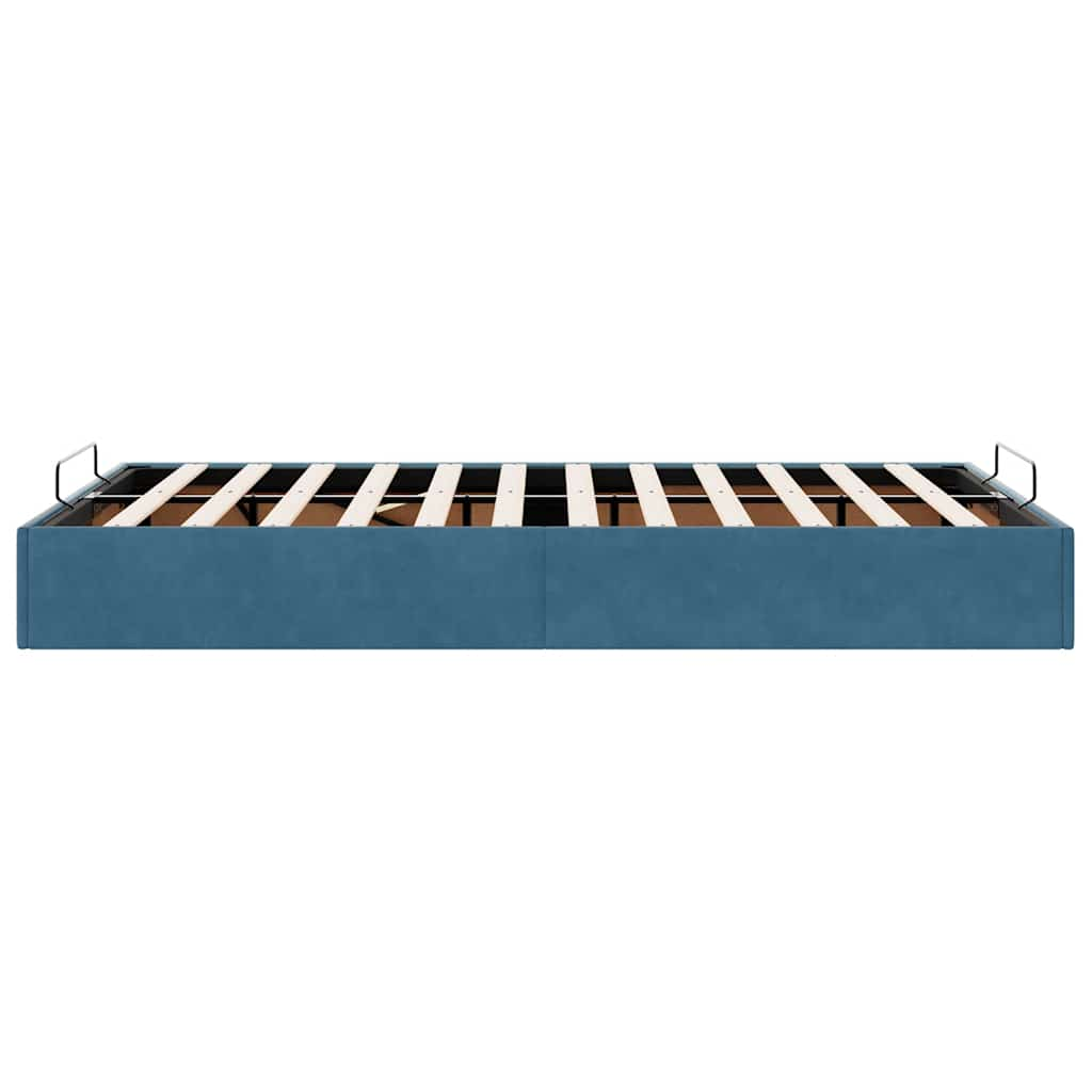 Bedframe zonder matras 120x190 cm fluweel donkerblauw