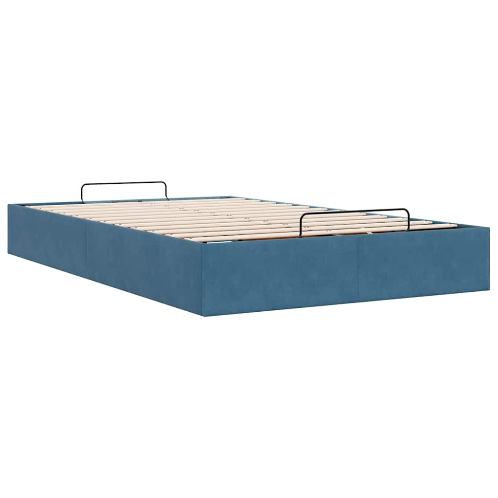 Bedframe zonder matras 120x190 cm fluweel donkerblauw