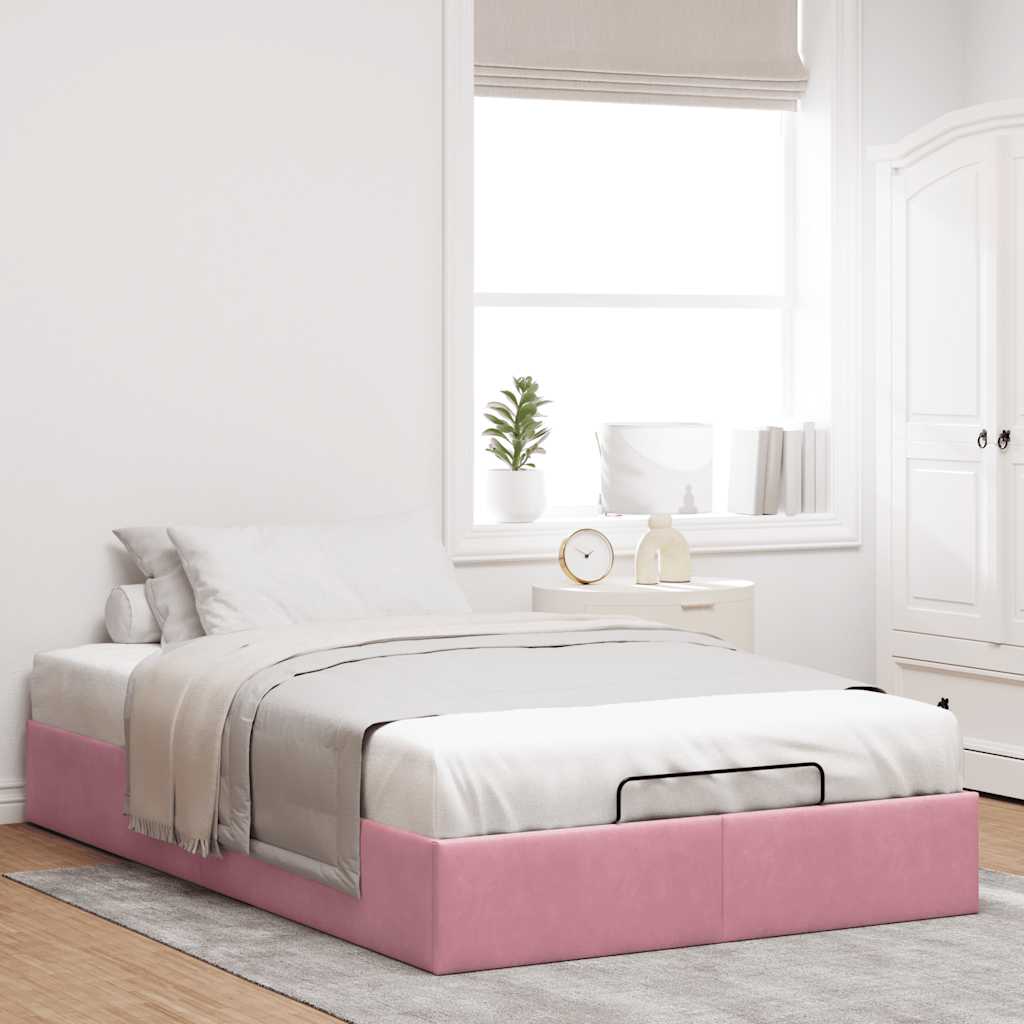 Bedframe zonder matras 120x190 cm fluweel roze