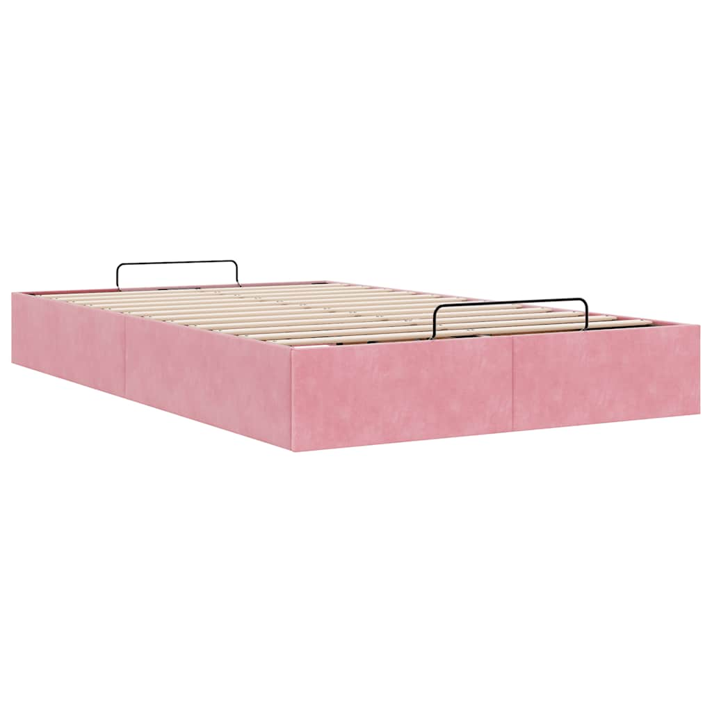 Bedframe zonder matras 120x190 cm fluweel roze