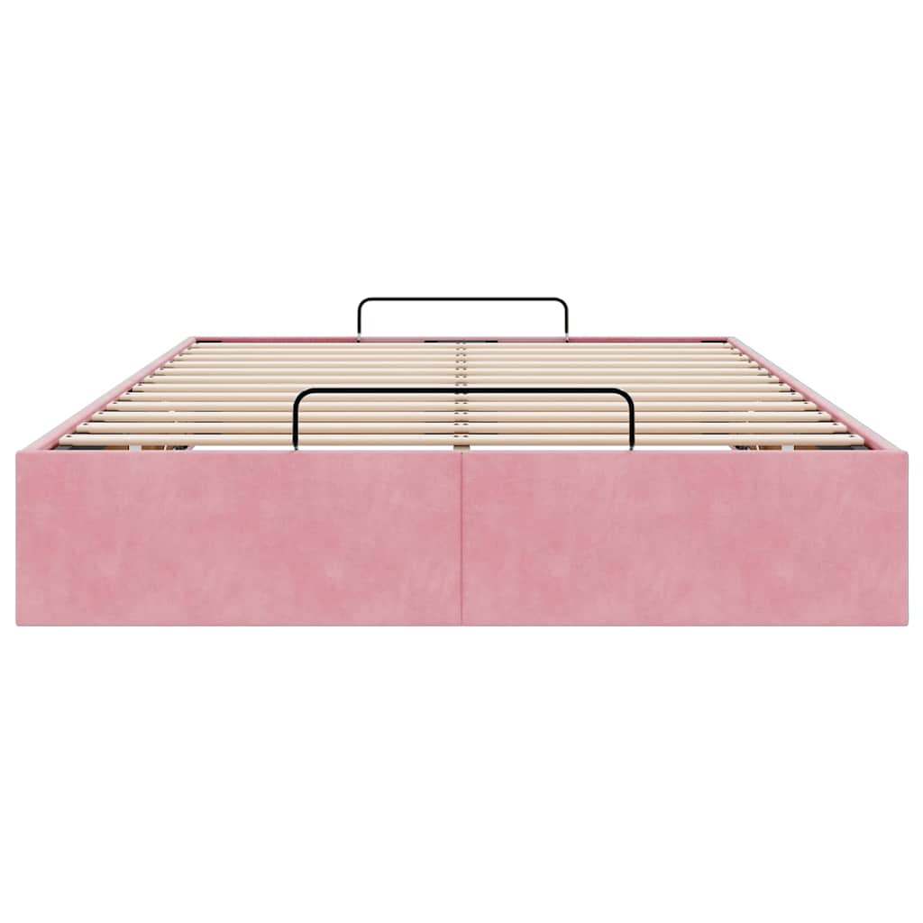 Bedframe zonder matras 120x190 cm fluweel roze