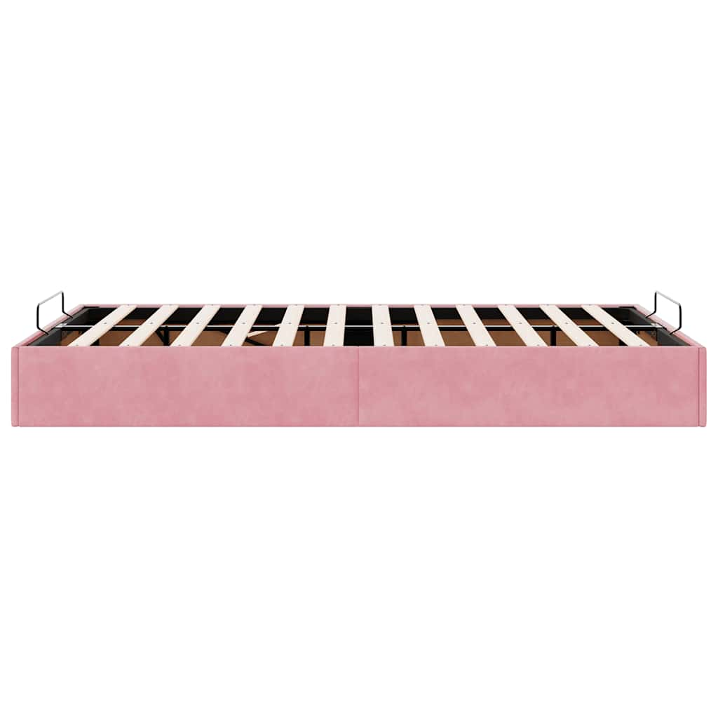 Bedframe zonder matras 120x190 cm fluweel roze