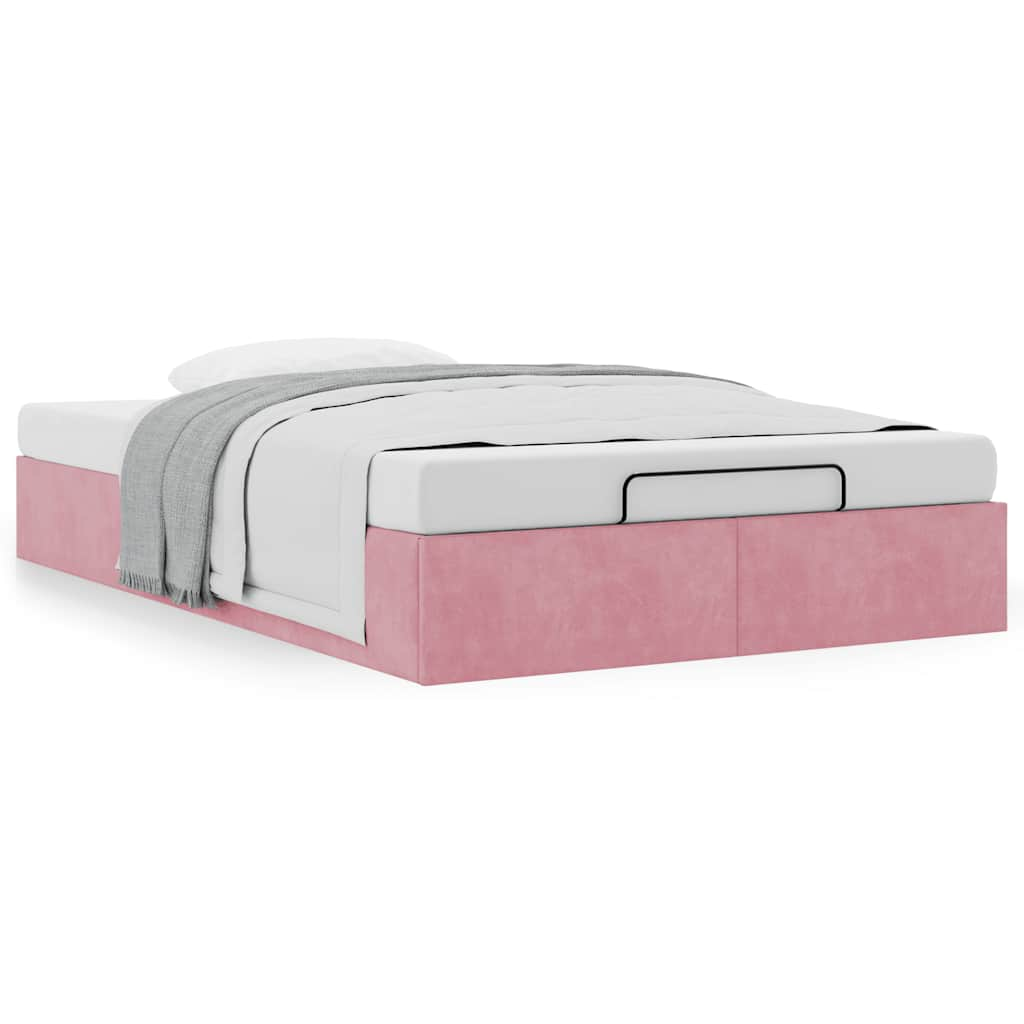 Bedframe zonder matras 120x190 cm fluweel roze