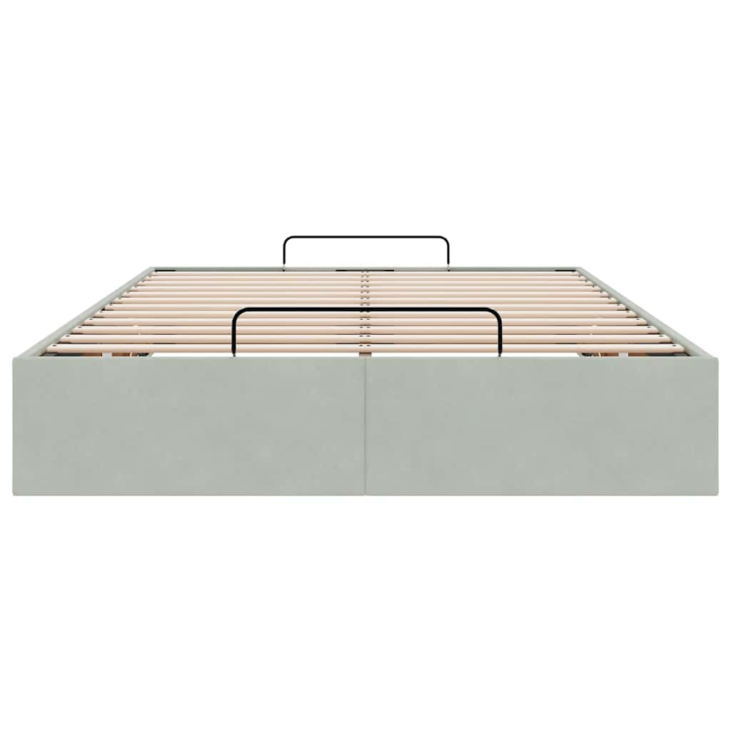 Bedframe zonder matras 120x200 cm fluweel lichtgrijs