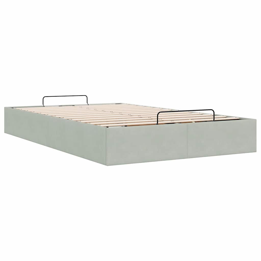 Bedframe zonder matras 120x200 cm fluweel lichtgrijs