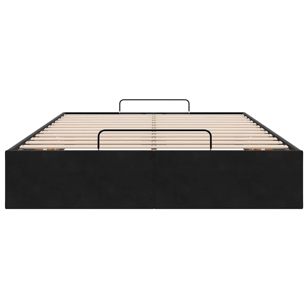 Bedframe zonder matras 120x200 cm fluweel zwart