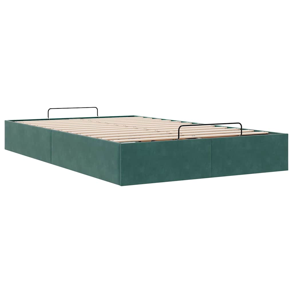 Ottoman bedframe zonder matras 120x200 cm fluweel donkergroen