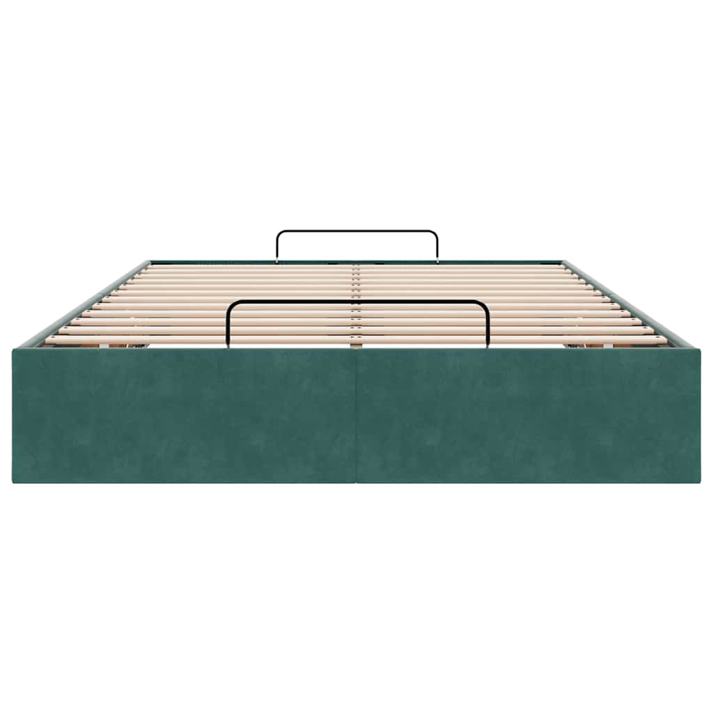 Ottoman bedframe zonder matras 120x200 cm fluweel donkergroen