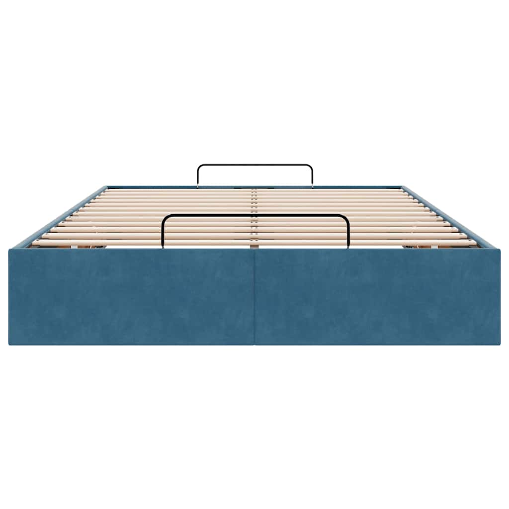 Ottoman bedframe zonder matras 120x200 cm fluweel donkerblauw