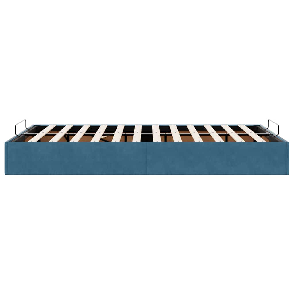 Ottoman bedframe zonder matras 120x200 cm fluweel donkerblauw