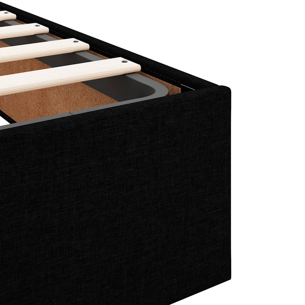 Ottoman bedframe zonder matras 140x190 cm fluweel zwart