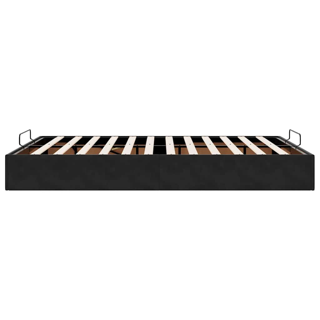 Ottoman bedframe zonder matras 140x200 cm fluweel zwart