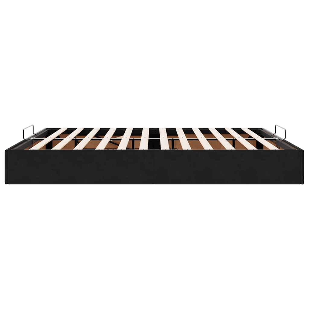 Ottoman bedframe zonder matras 180x200 cm fluweel zwart