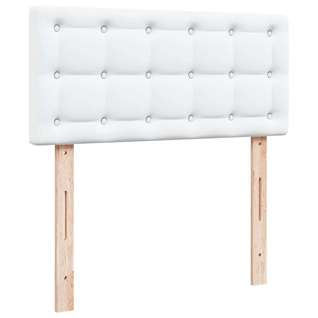 Ottomaanse bed met matras 80x200cm kunstleer wit