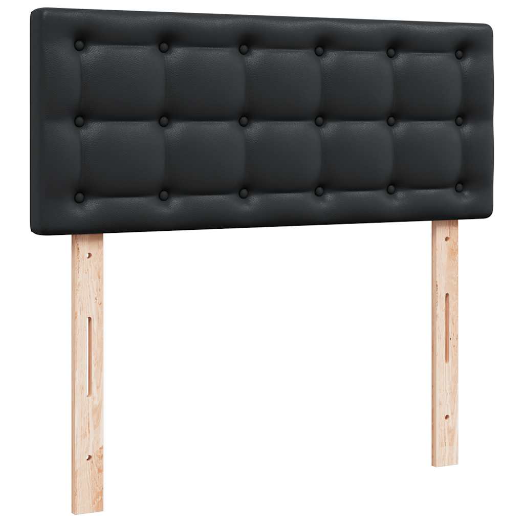 Ottoman bed met matras 120x190 cm kunstleer zwart