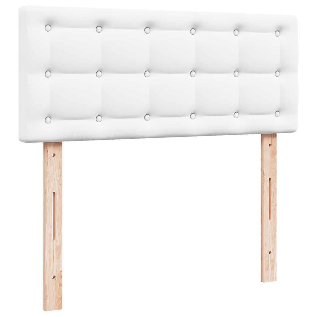 Ottoman bed met matras 120x190 cm kunstleer wit