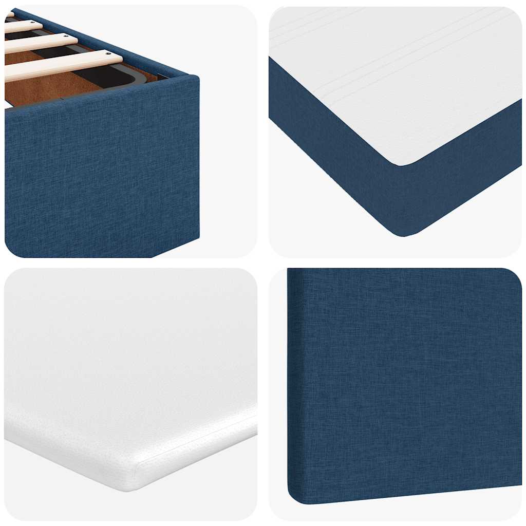 Ottoman bed met matras 120x190 cm stof blauw