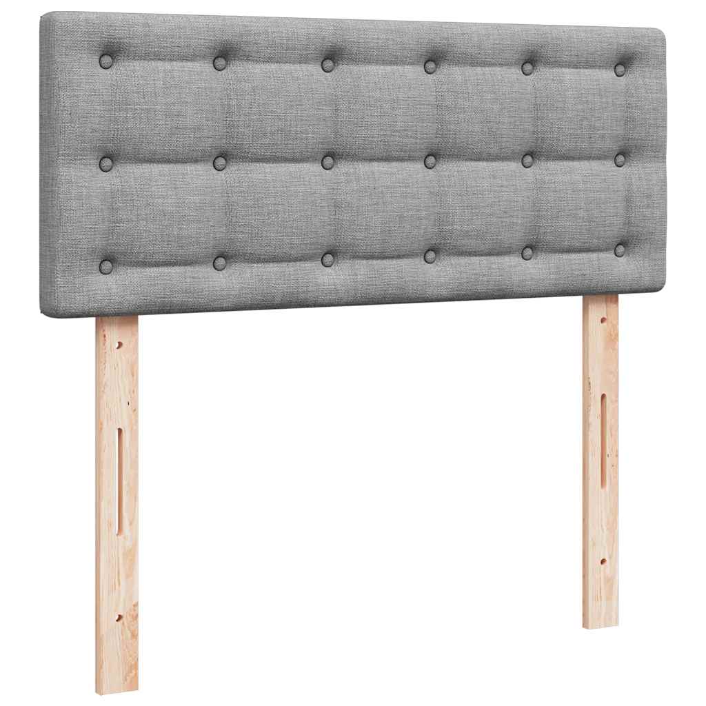 Ottoman bed met matras 120x190 cm stof lichtgrijs