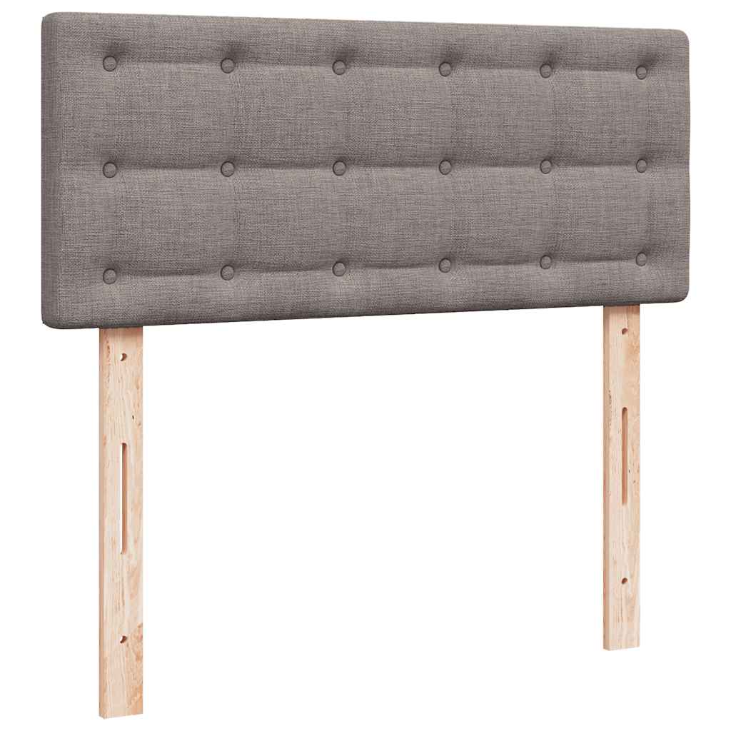 Ottoman bed met matras 120x190 cm stof taupe