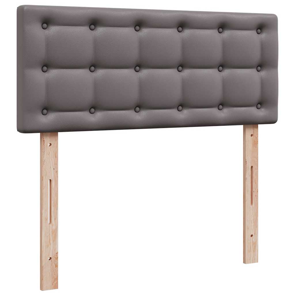 Ottoman bed met matrassen en LED's 120x190 cm kunstleer grijs