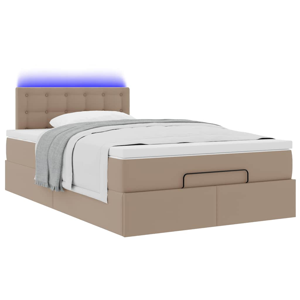 Ottoman bed met matrassen en LED's 120x190cm kunstleer