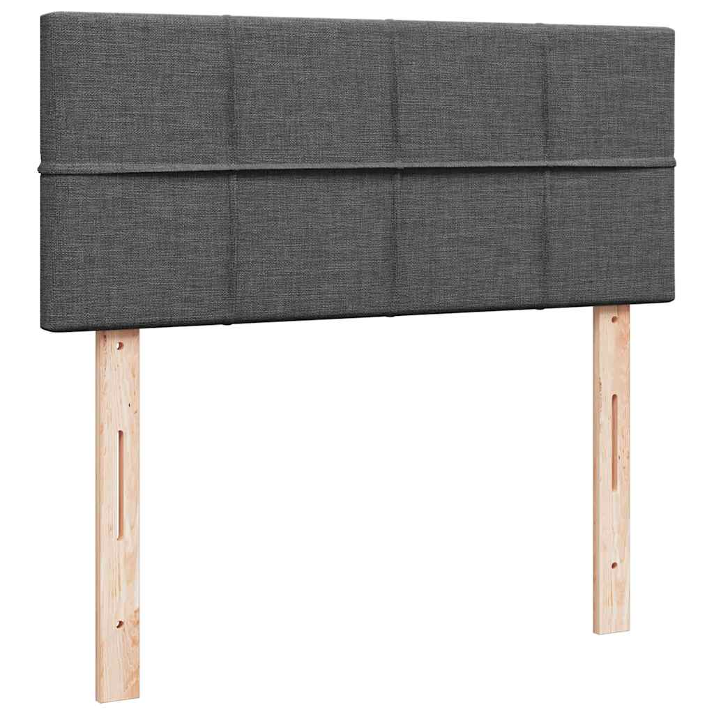 Ottoman bed met matras en LED's 120x190 cm stof donkergrijs