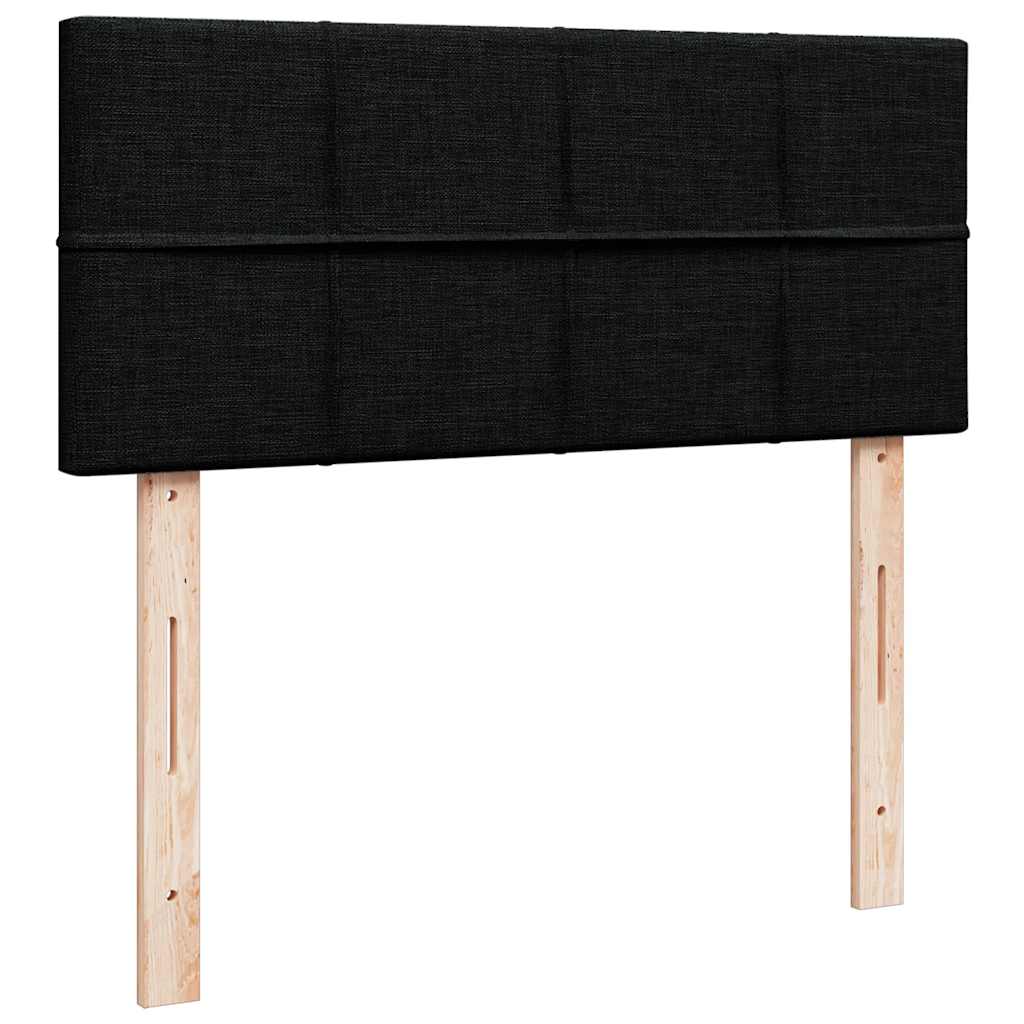 Ottoman bed met matras en LED's 120x190 cm stof zwart