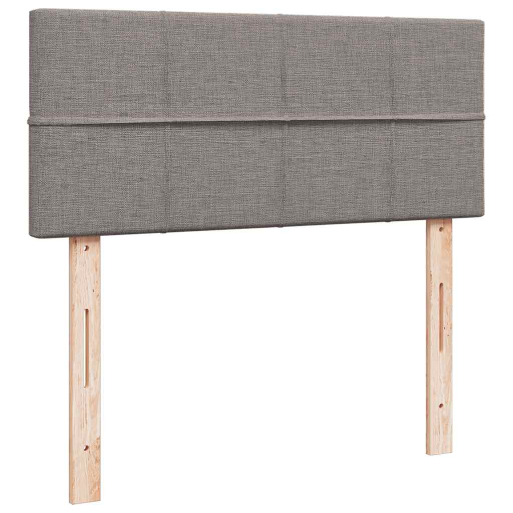 Ottoman bed met matras en LED's 120x190 cm stof taupe