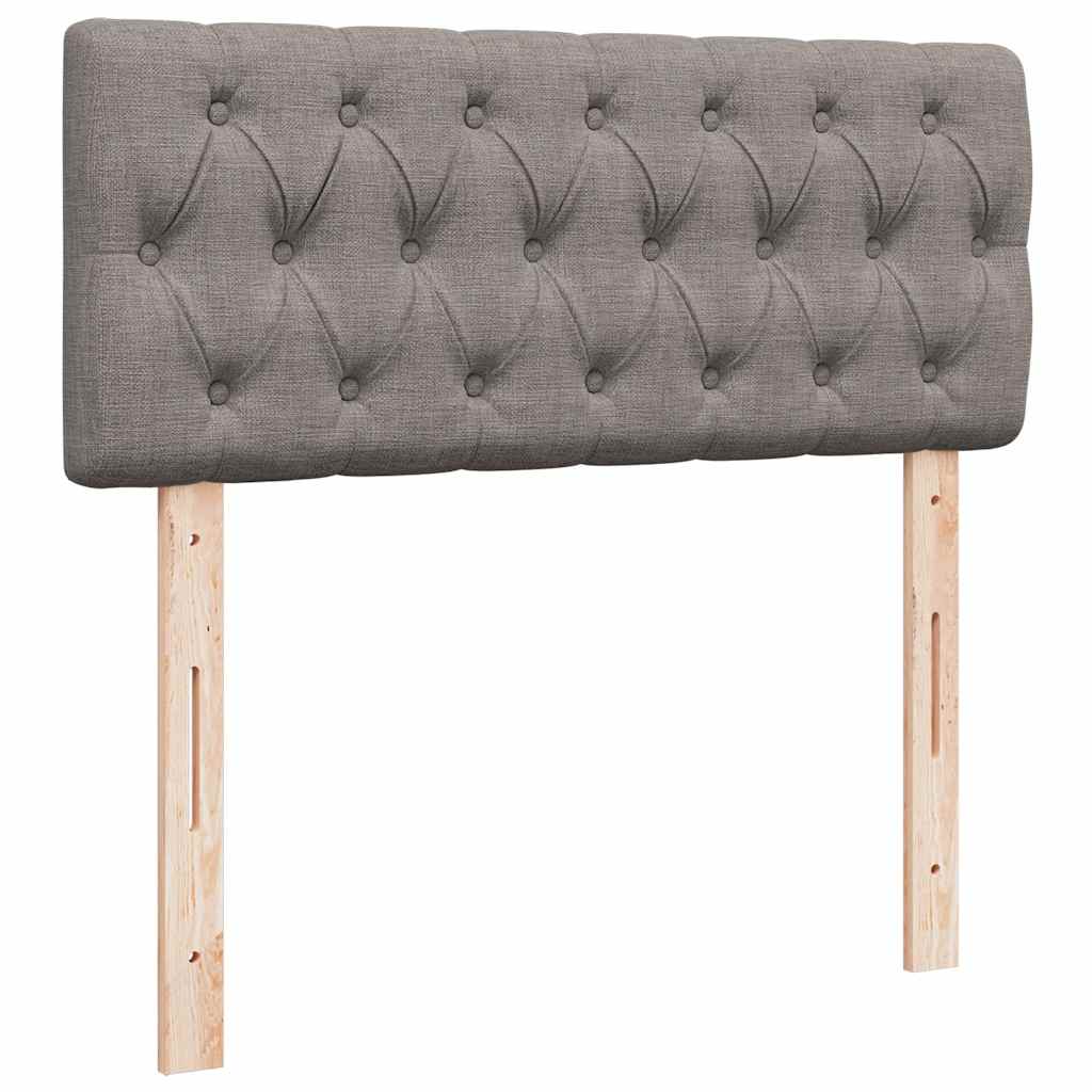 Ottoman bed met matras en LED's 120x190 cm stof taupe