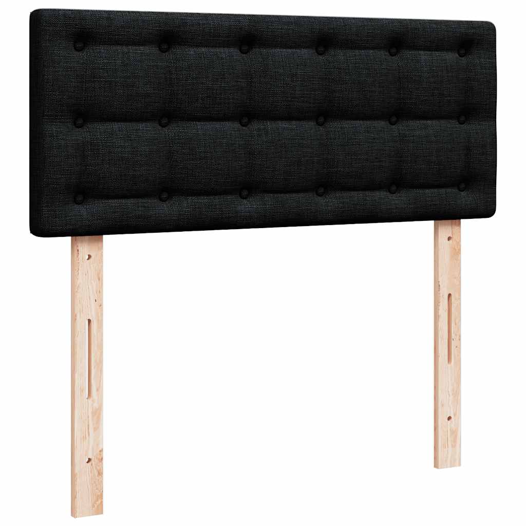 Ottoman bed met matras en LED's 120x190 cm stof zwart