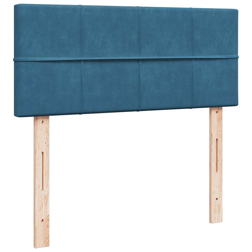 Ottoman bed met matras en LED's 120x190 cm fluweel donkerblauw