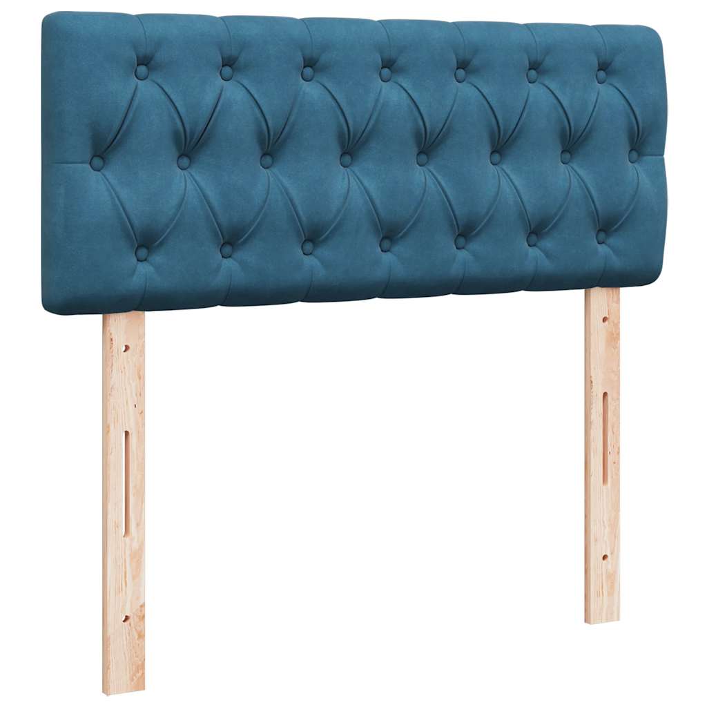 Ottoman bed met matras en LED's 120x190 cm fluweel donkerblauw