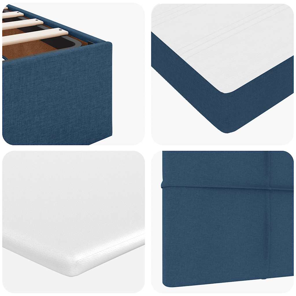 Ottoman bed met matras 120x190 cm stof blauw