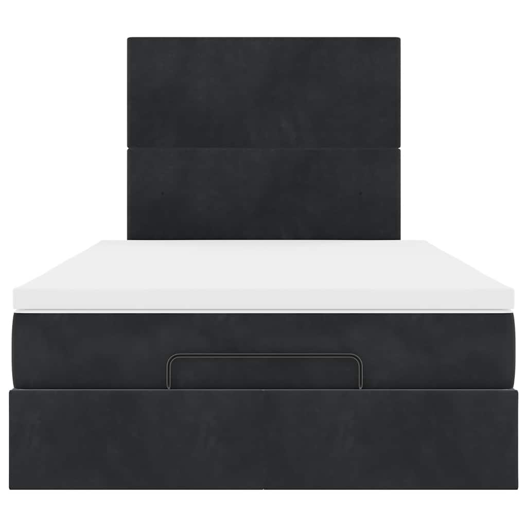 Ottoman bed met matrassen en LED's 120x190cm fluweel zwart