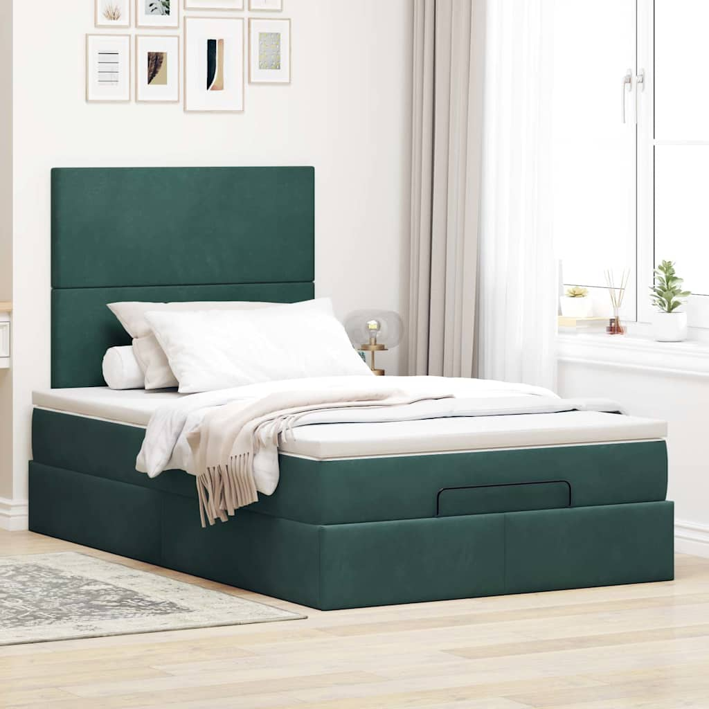 Ottoman bed met matrassen en LED's 120x190cm fluweel