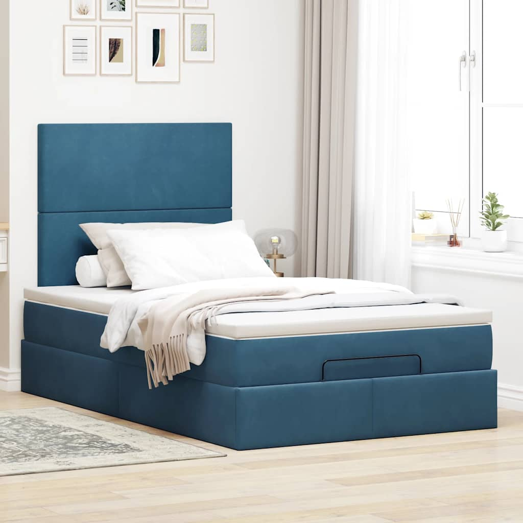 Ottoman bed met matrassen en LED's 120x190cm fluweel