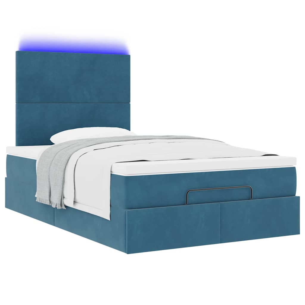 Ottoman bed met matrassen en LED's 120x190cm fluweel