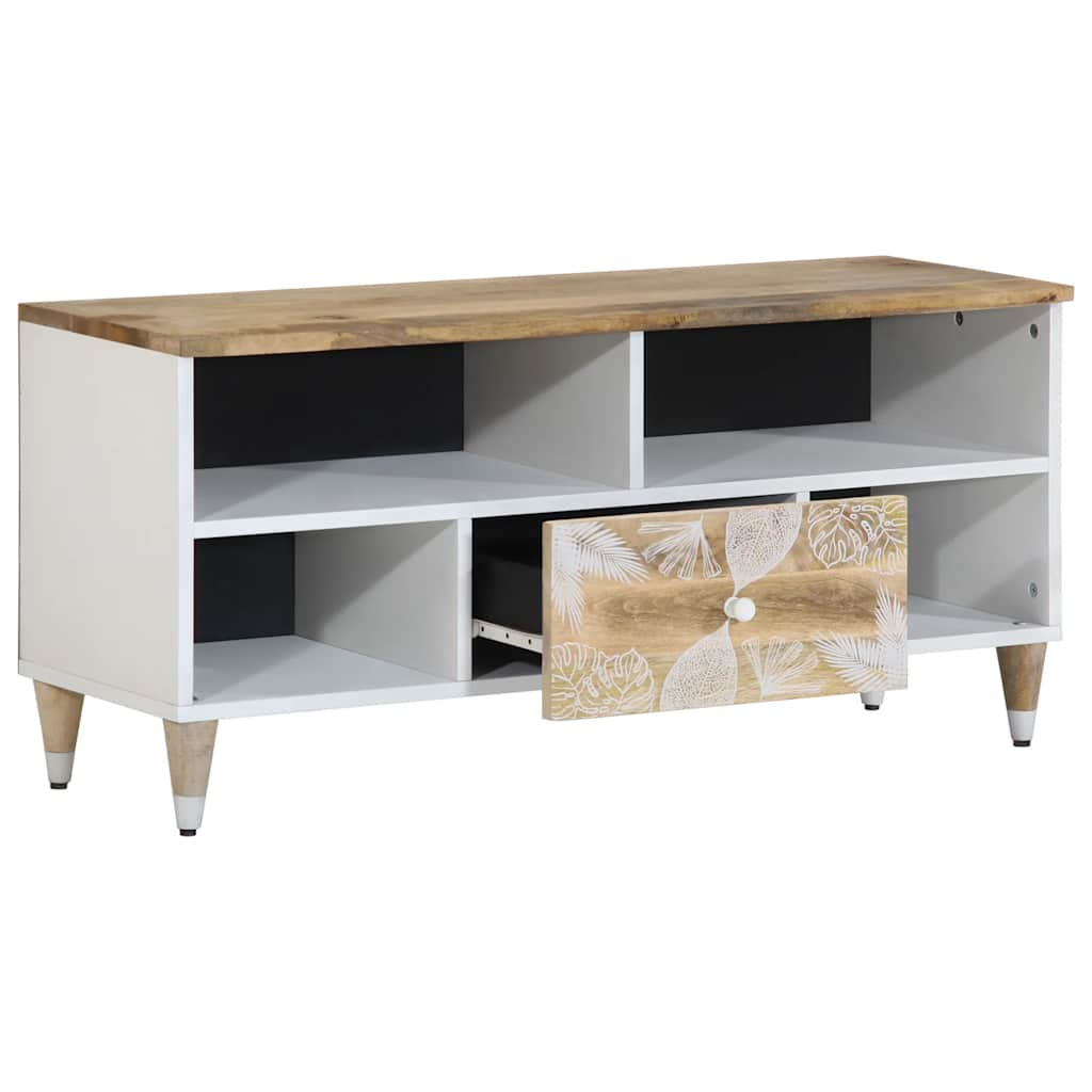 Tv-meubel 100x33,5x46 cm massief mangohout