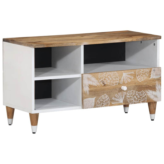 Tv-meubel 80x33,5x46 cm massief mangohout