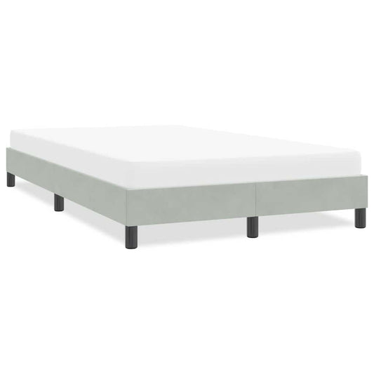 Bedframe zonder matras 120x210 cm fluweel lichtgrijs