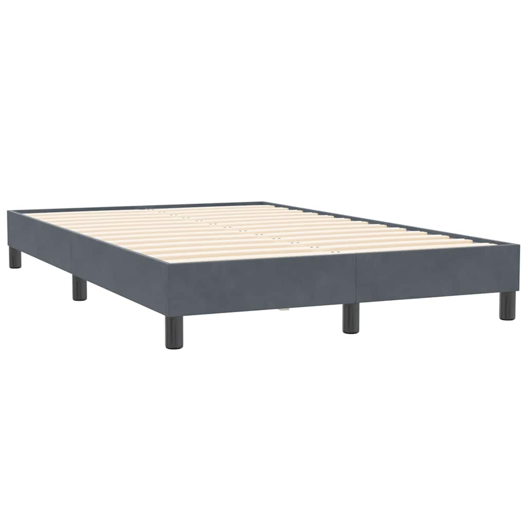 Bedframe zonder matras 120x210 cm fluweel donkergrijs