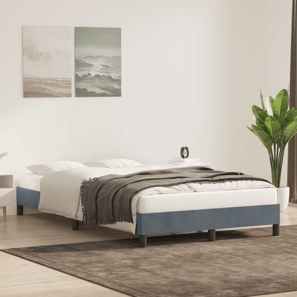 Bedframe zonder matras 120x210 cm fluweel donkergrijs