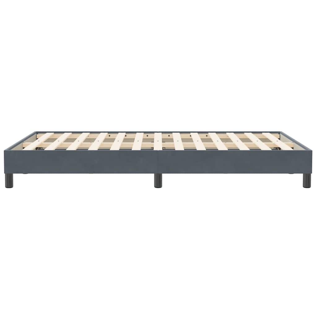 Bedframe zonder matras 120x210 cm fluweel donkergrijs