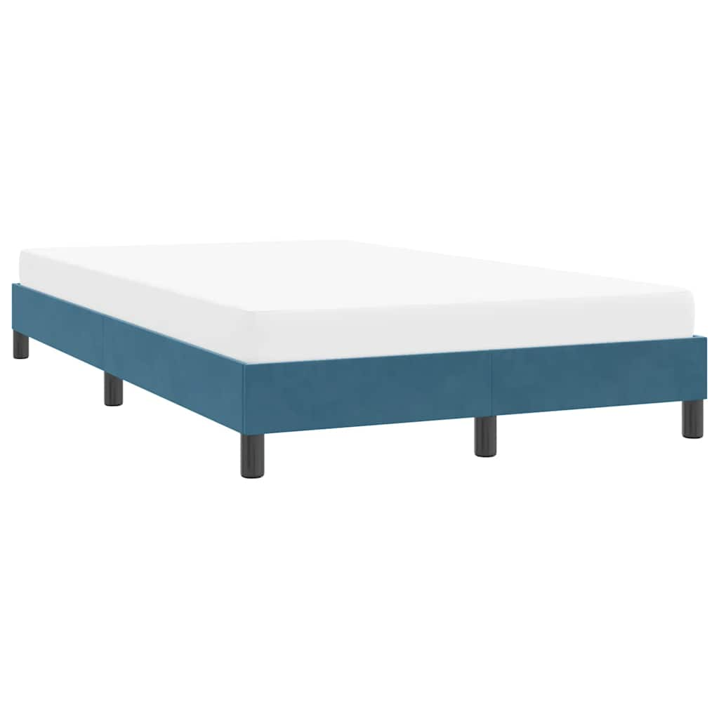 Bedframe zonder matras 120x210 cm fluweel donkerblauw