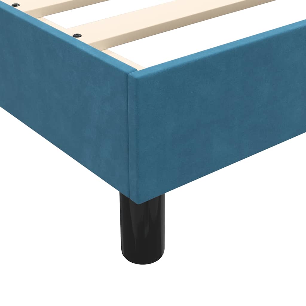 Bedframe zonder matras 120x210 cm fluweel donkerblauw