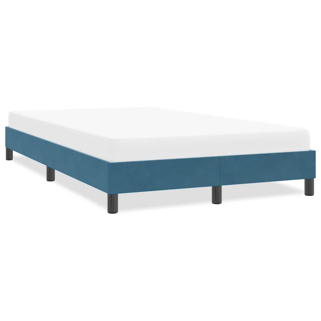 Bedframe zonder matras 120x210 cm fluweel donkerblauw