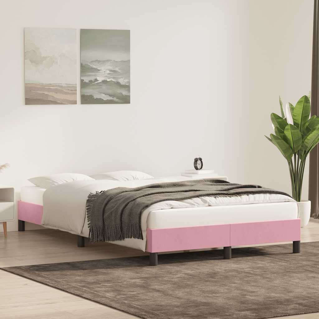 Bedframe zonder matras 120x210 cm fluweel roze