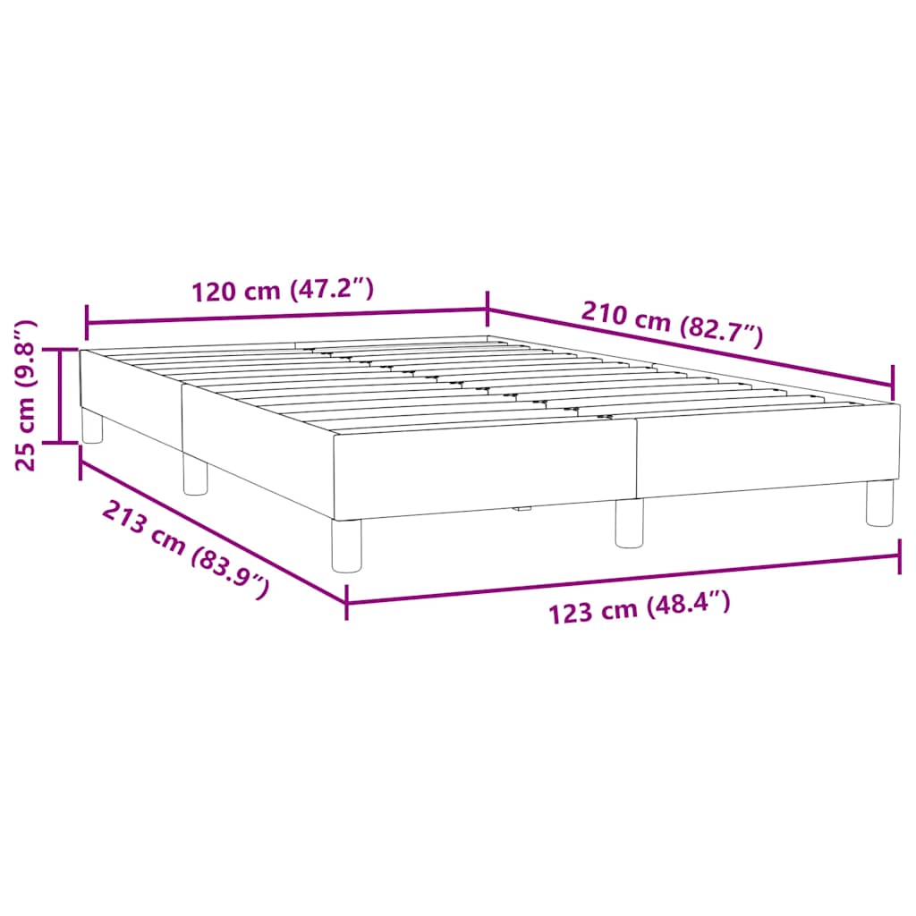 Bedframe zonder matras 120x210 cm fluweel roze