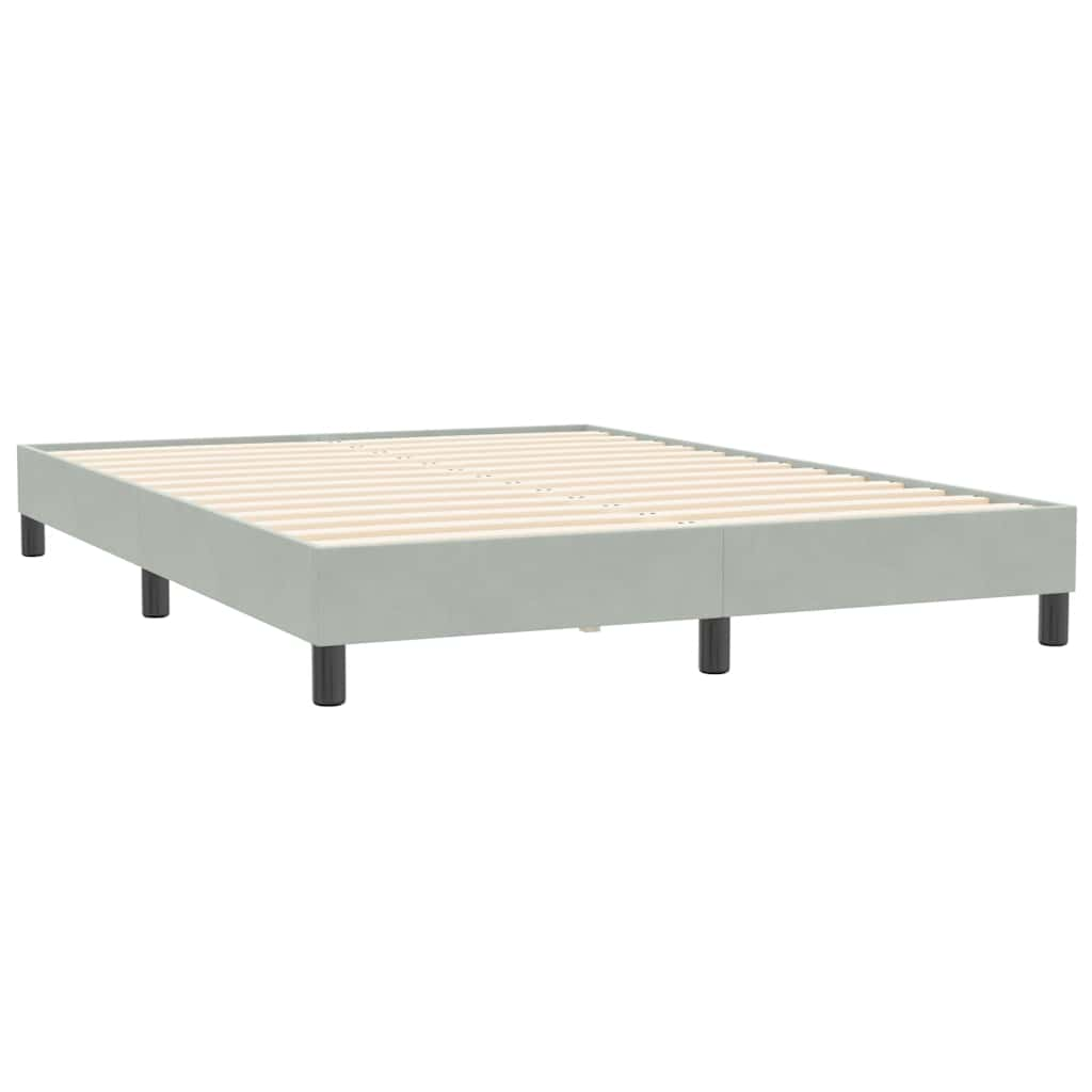 Bedframe zonder matras 140x210 cm fluweel lichtgrijs